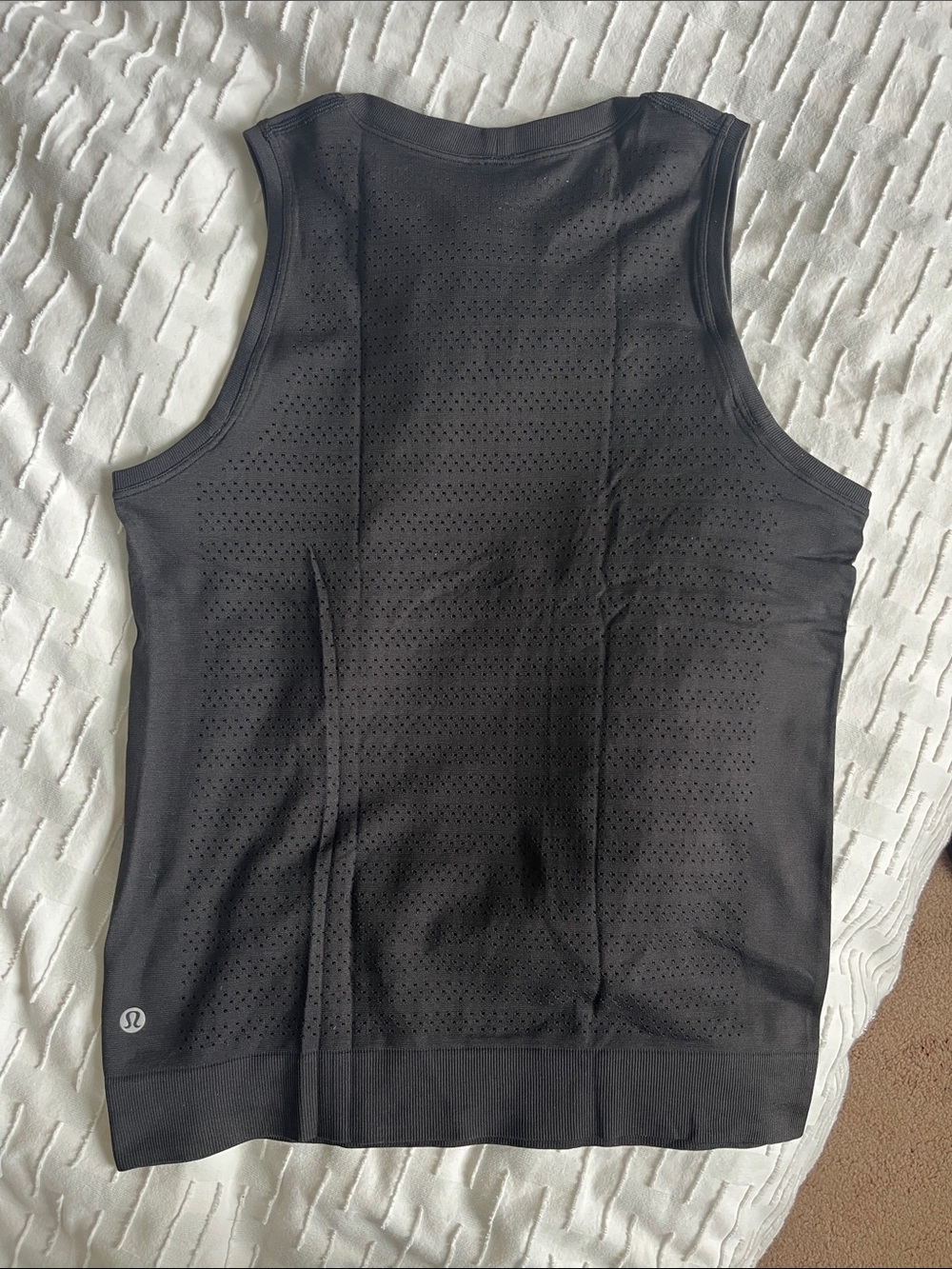 lululemon Black Perforated Workout Tank Top - Picture 2 of 9